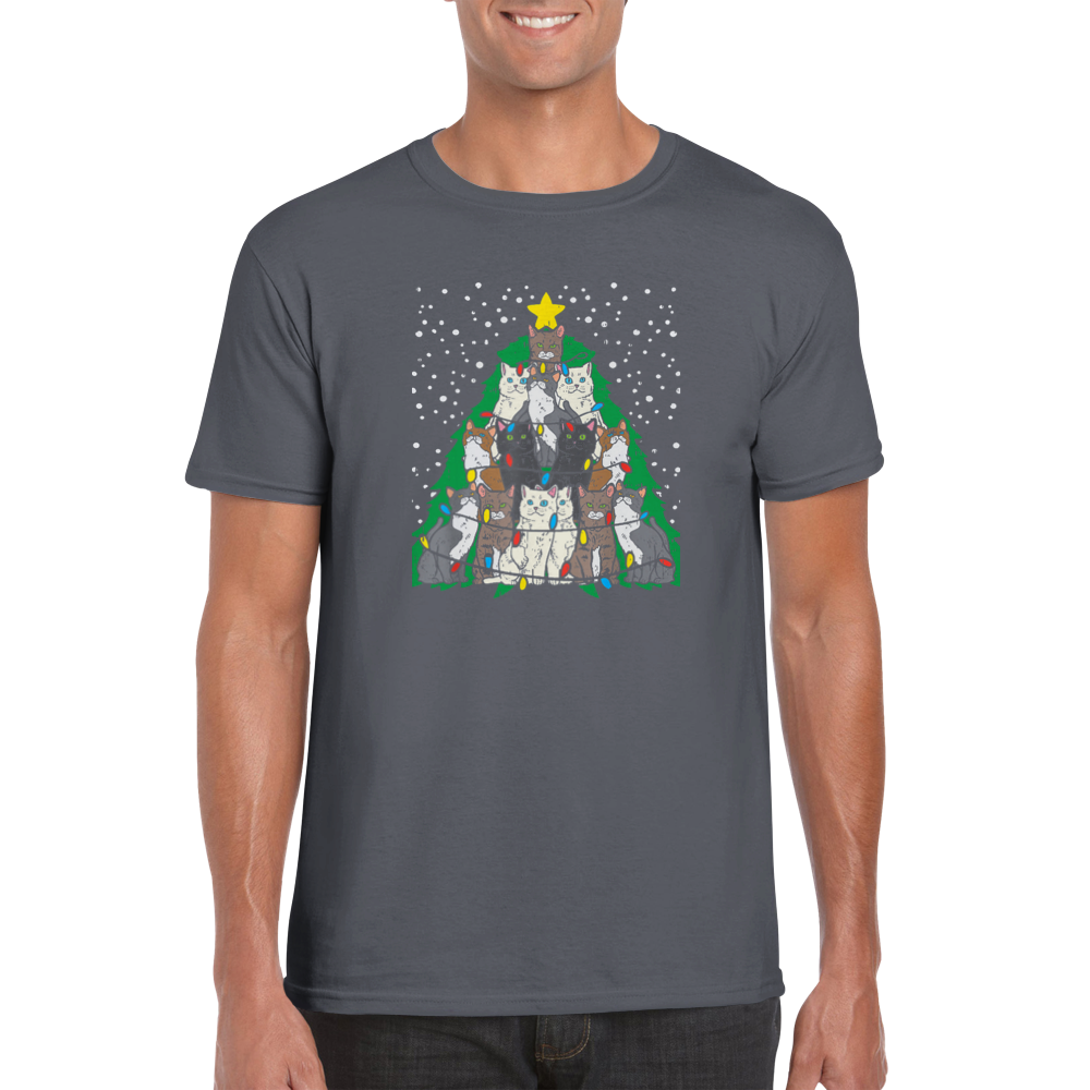 A very Meowy Christmas, Cat Christmas Tree Unisex T-Shirt
