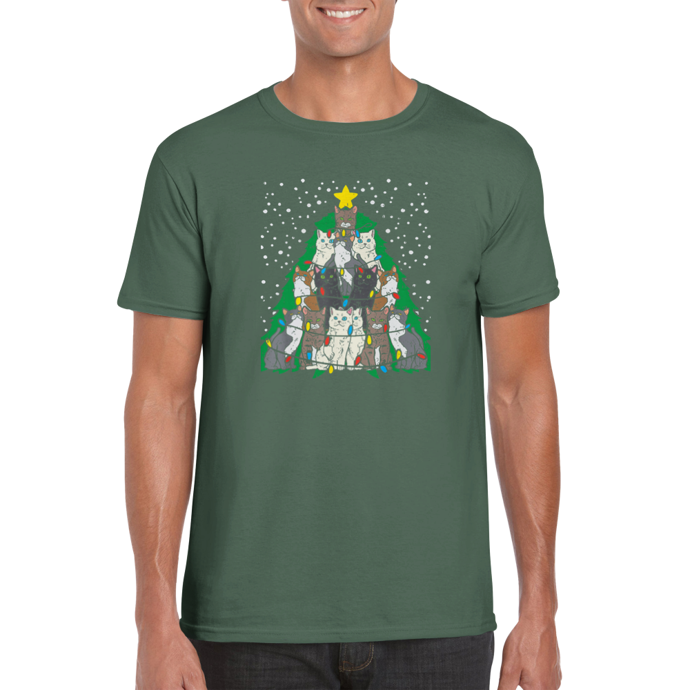 A very Meowy Christmas, Cat Christmas Tree Unisex T-Shirt