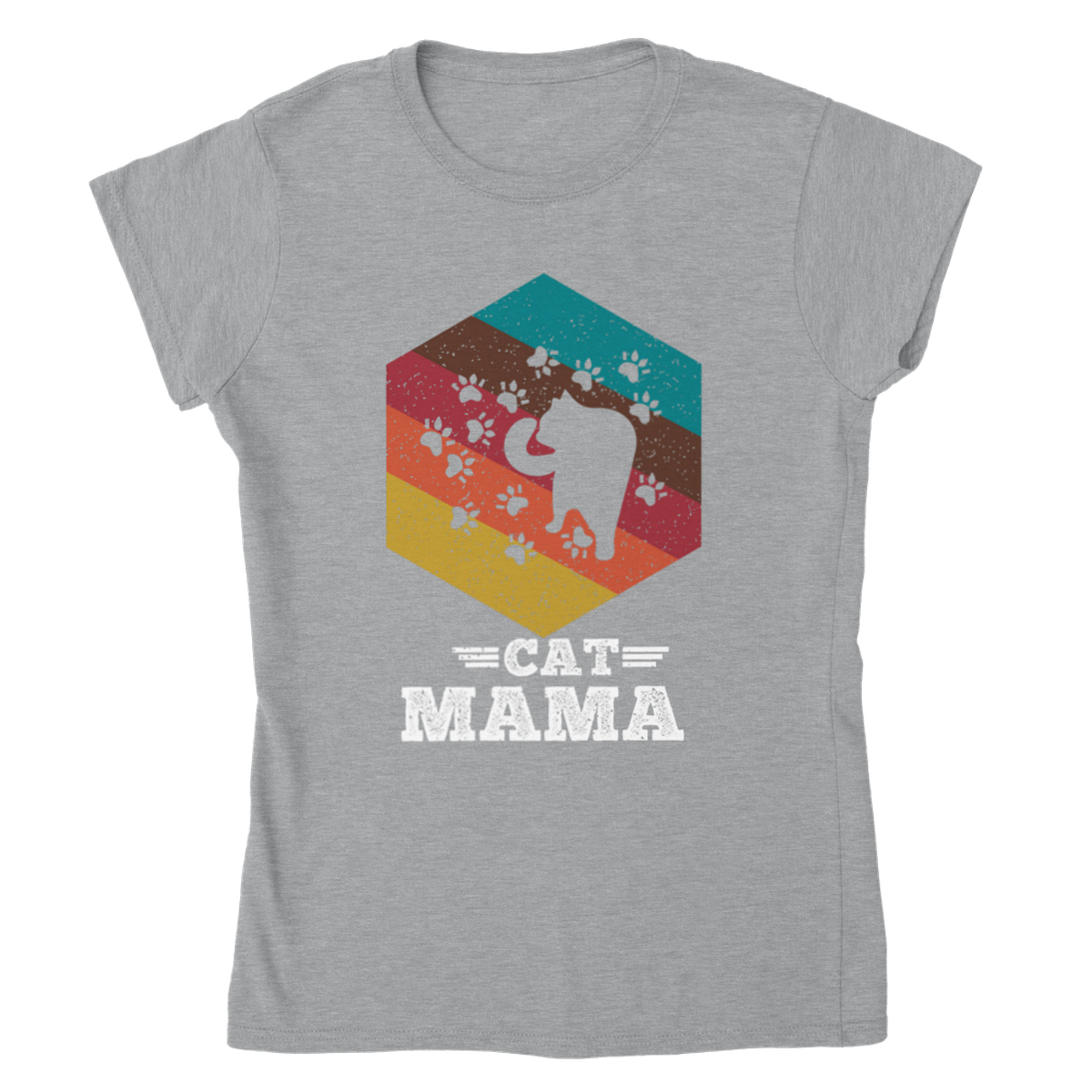 Cat Mama Classic Womens Crewneck T-shirt