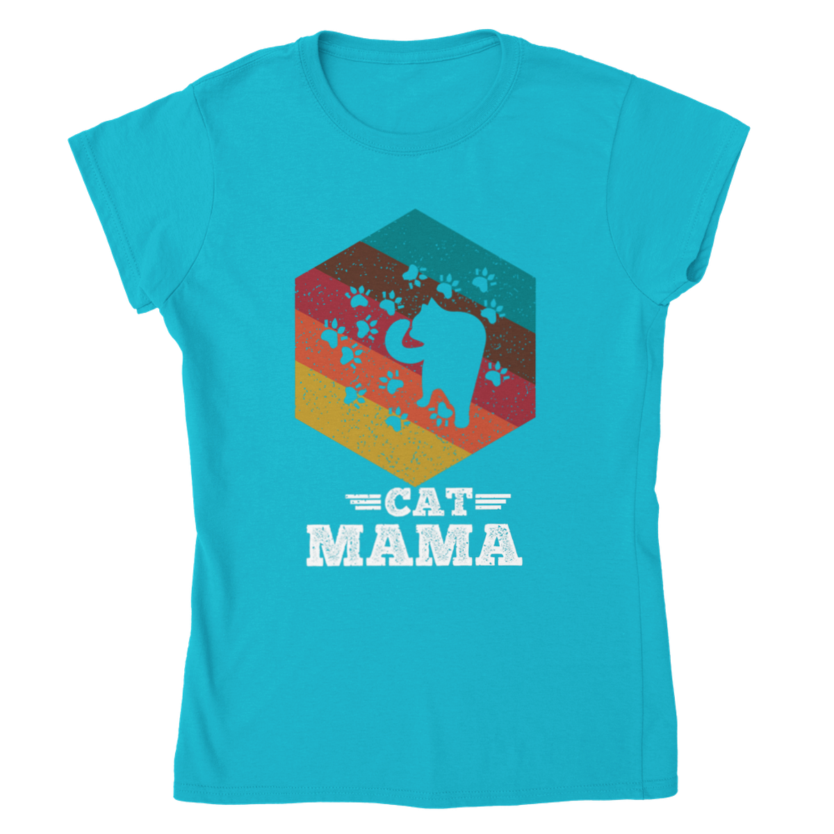 Cat Mama Classic Womens Crewneck T-shirt