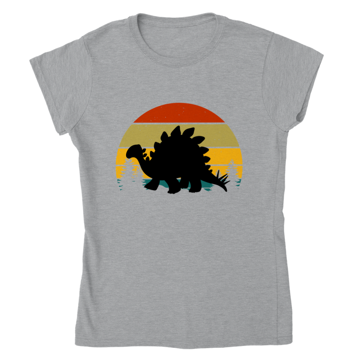 Classic Womens Dinosaur Crewneck T-shirt