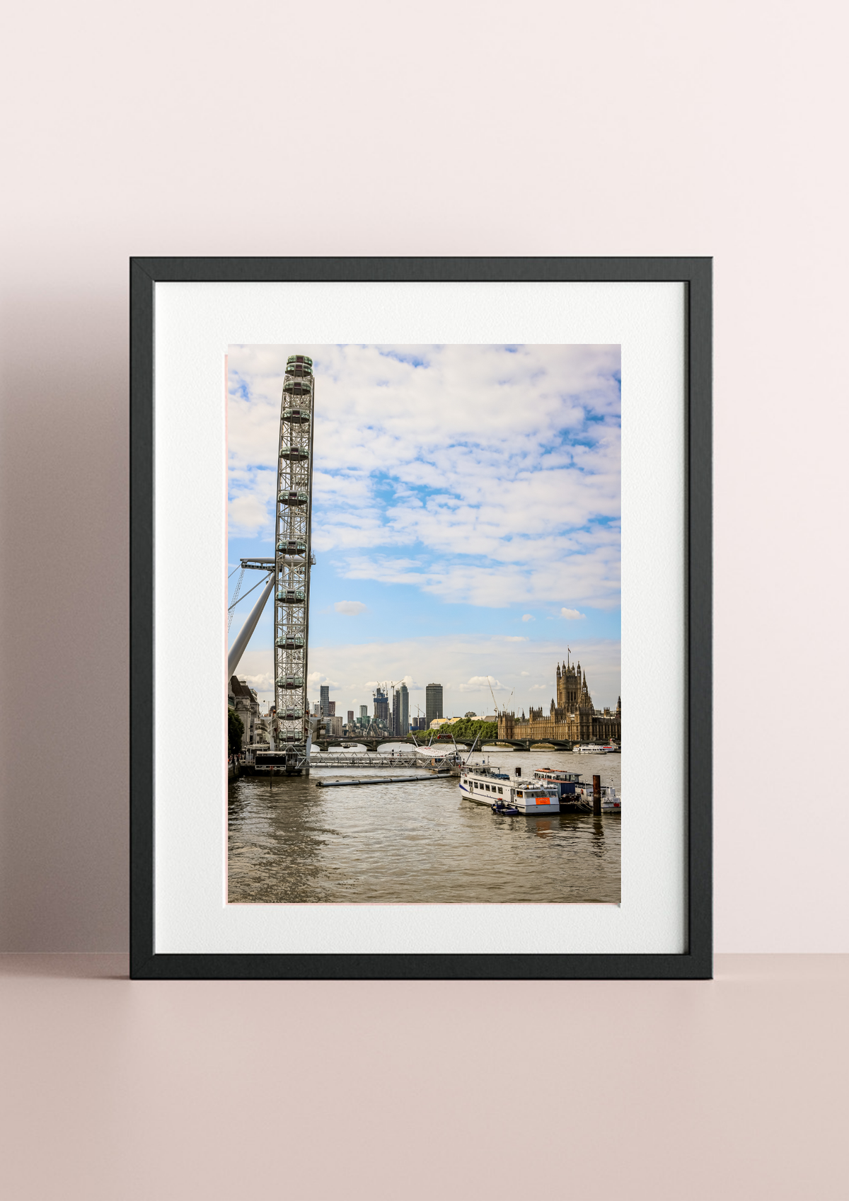 Colour My World - Iconic London Riverscape, Framed and Mounted Photographic Art Print