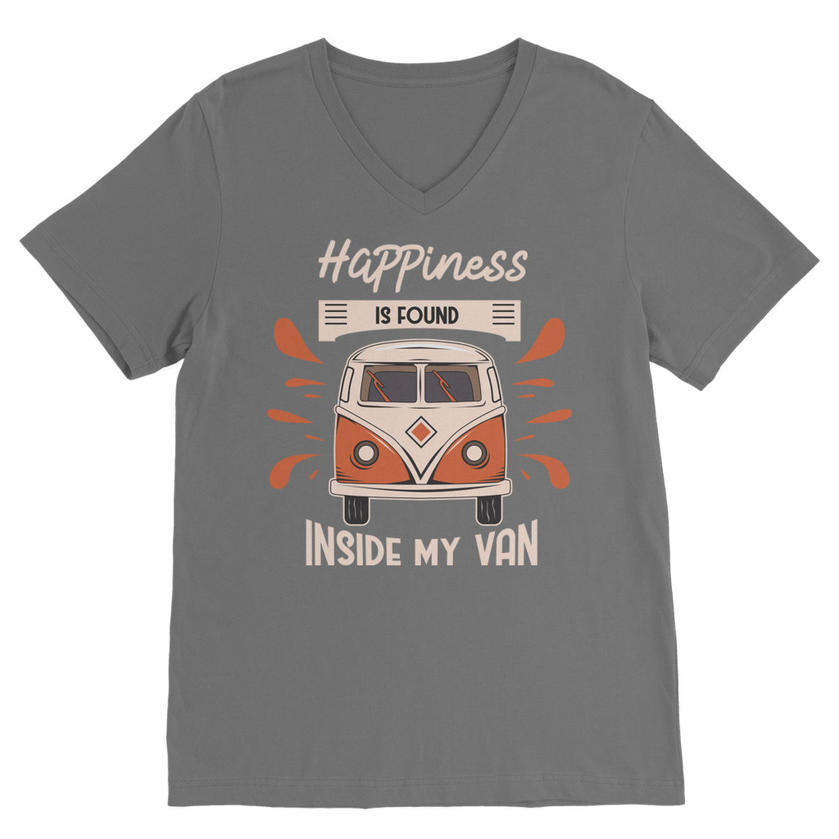 Happiness is found inside my van Classic V-Neck T-Shirt