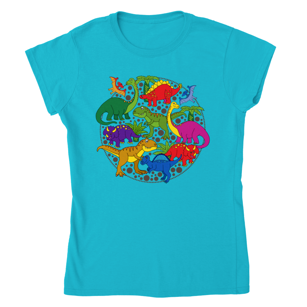 I Love Dinosaurs Women's Crewneck T-shirt