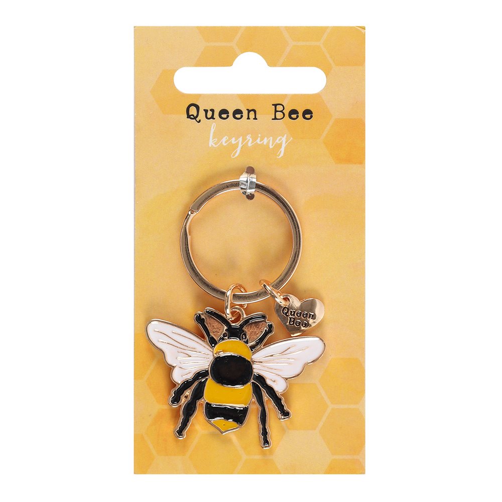 Queen Bee Enamel Keyring