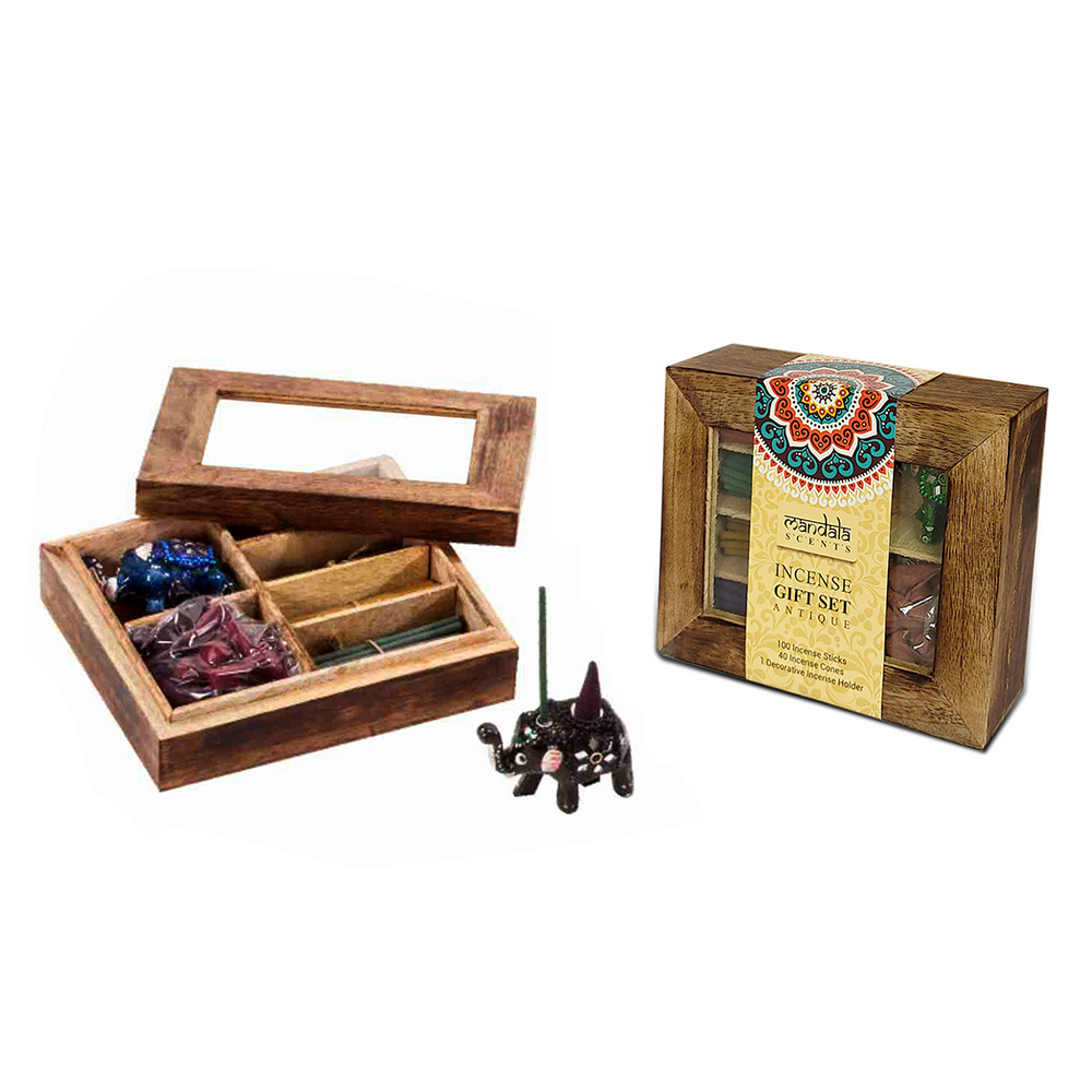 Mandala Incense Gift Set in Wooden Gift Box