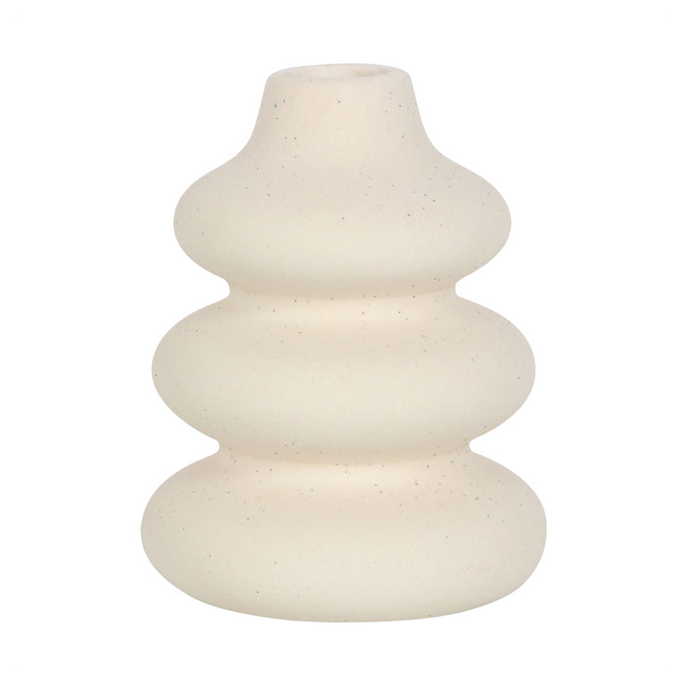 Cream Speckle Single Stem Vase