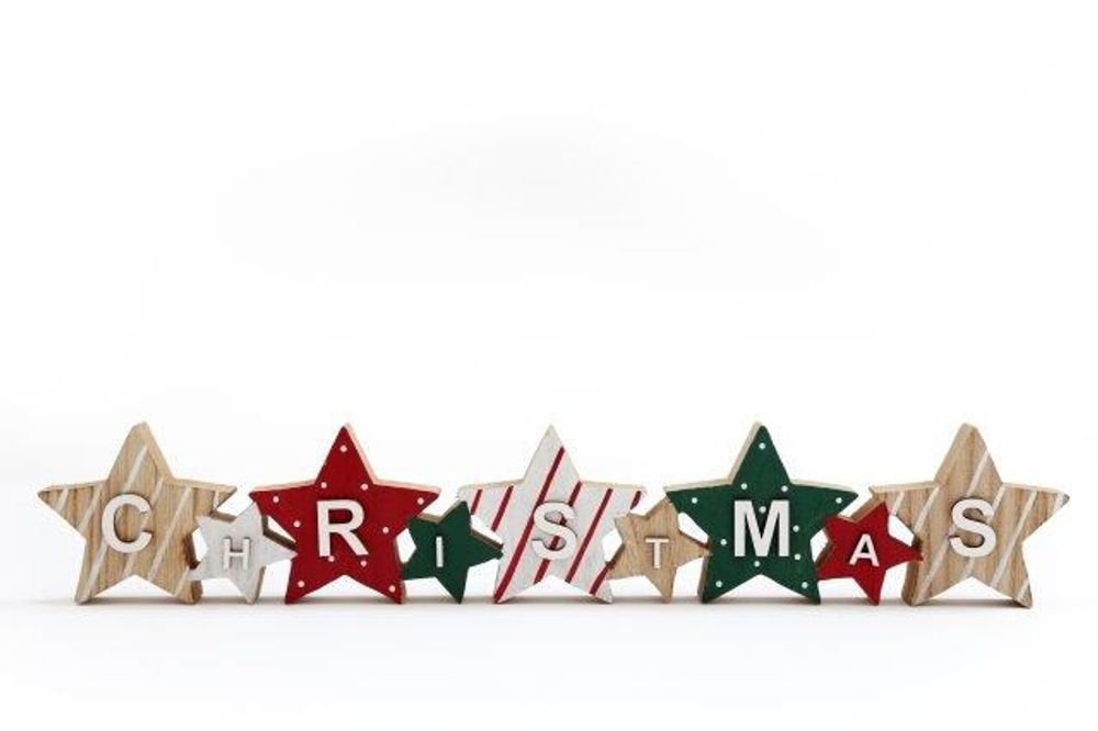 50cm Christmas Word Standing Star Decoration