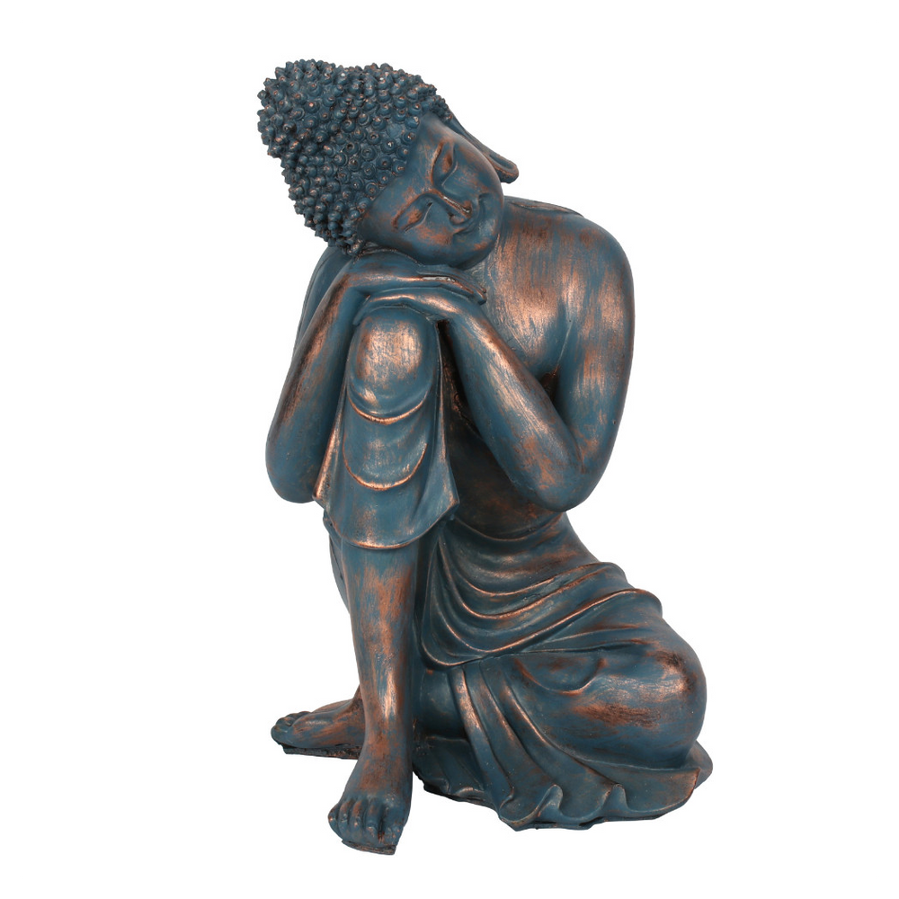 Blue Hands on Knee Buddha