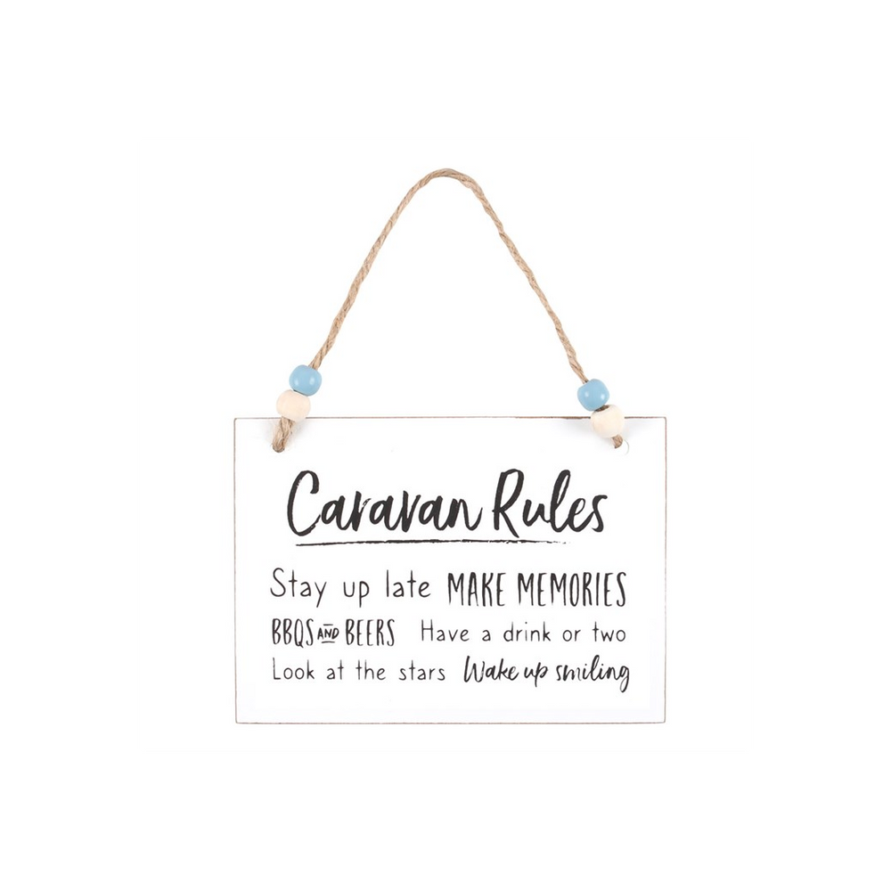 Caravan Rules Hanging Sign