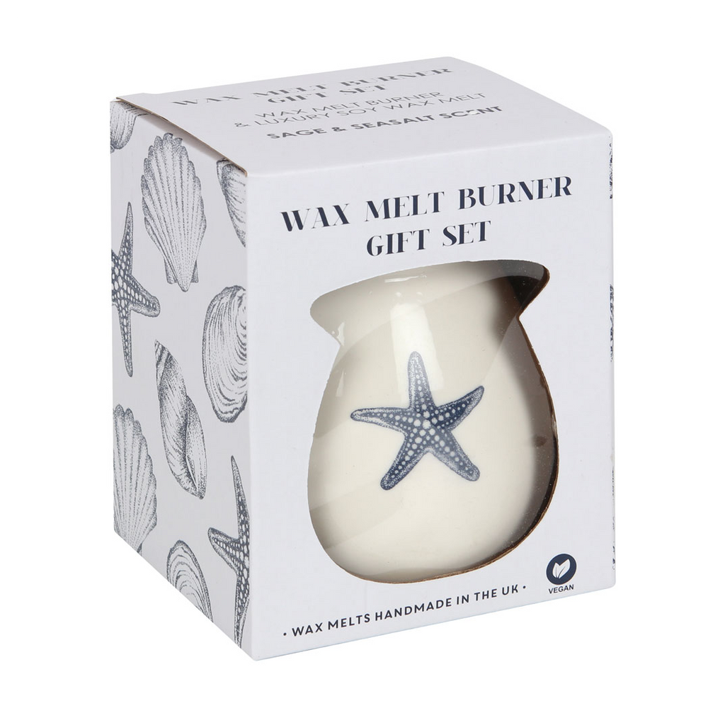 Starfish Wax Melt Burner Gift Set