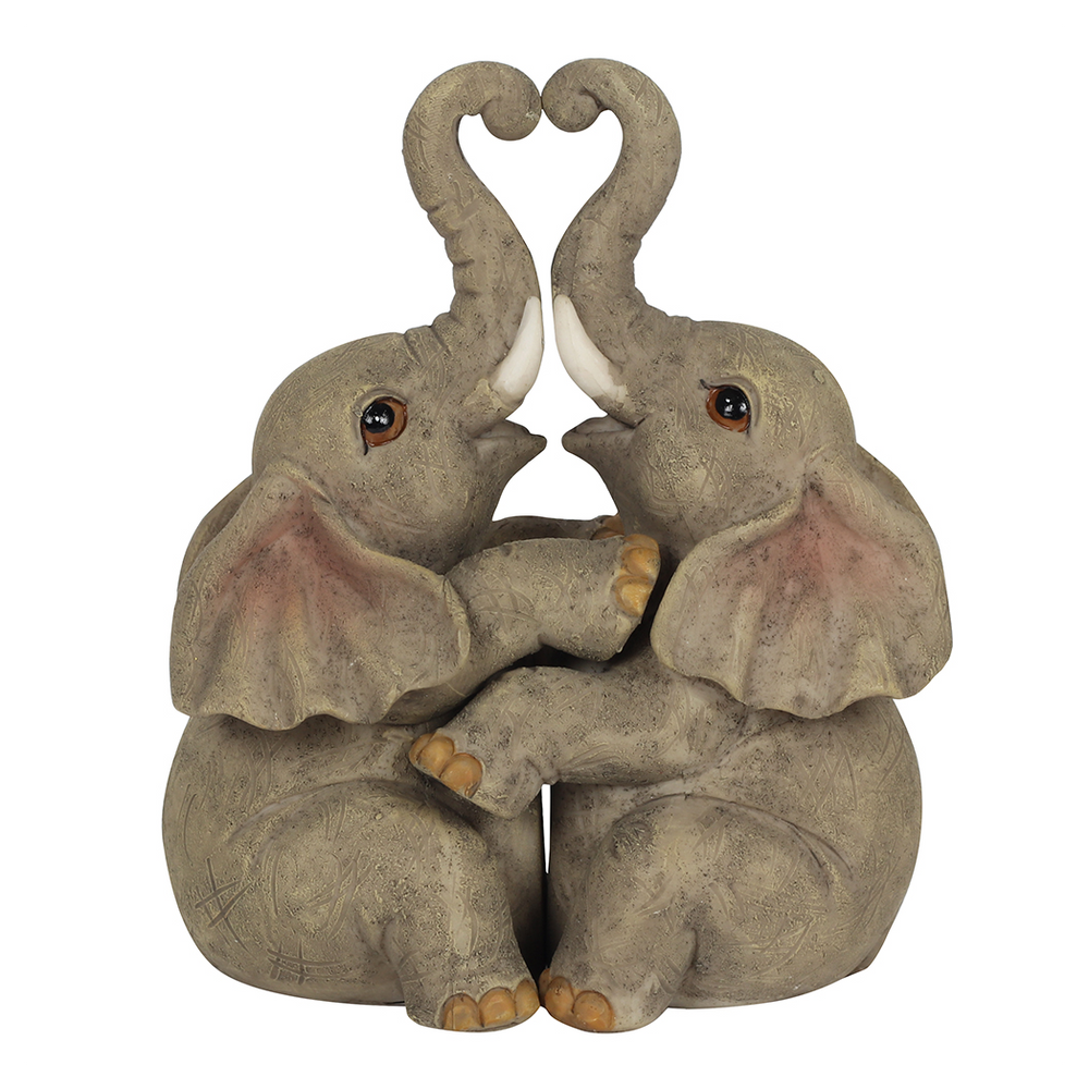 Elephant Embrace Elephant Couple Ornament