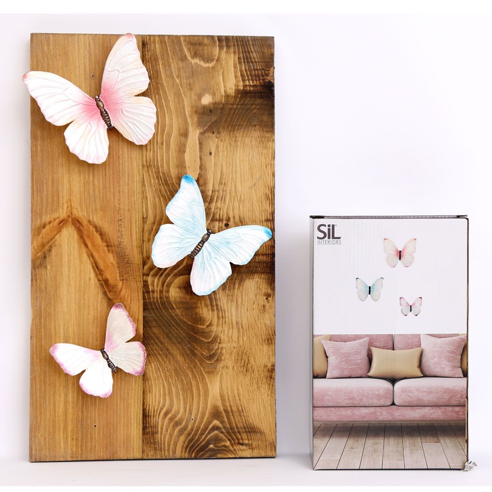Set of 3 Butterfly Wall Decorations