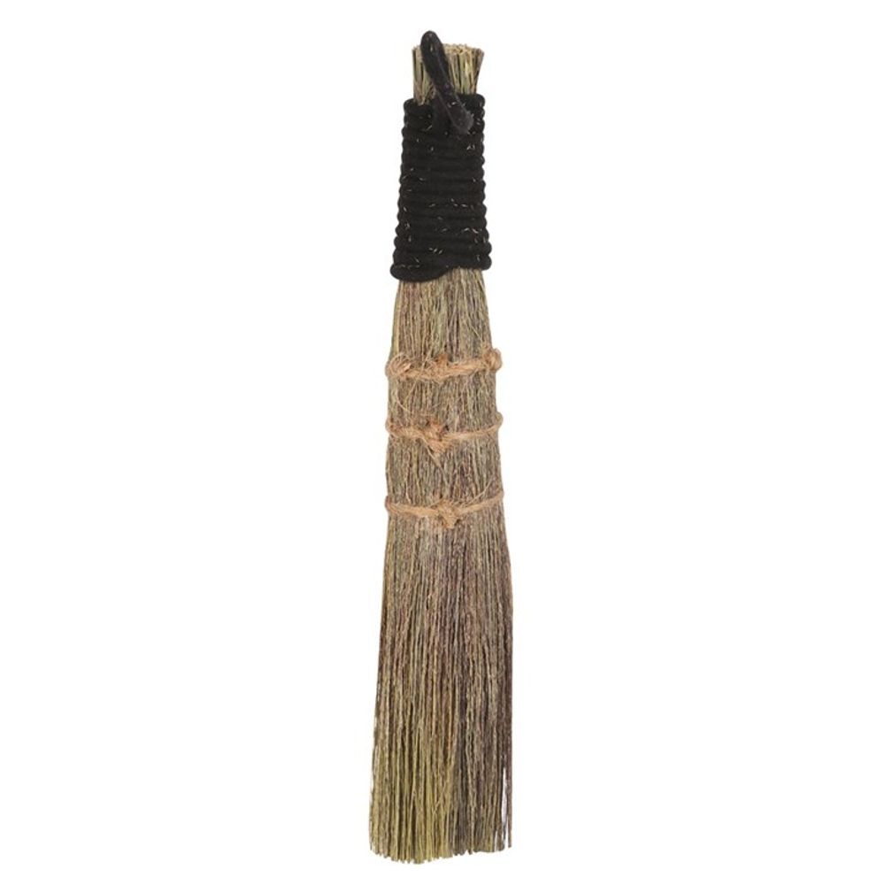20cm Broom with Hamsa Hand Charm