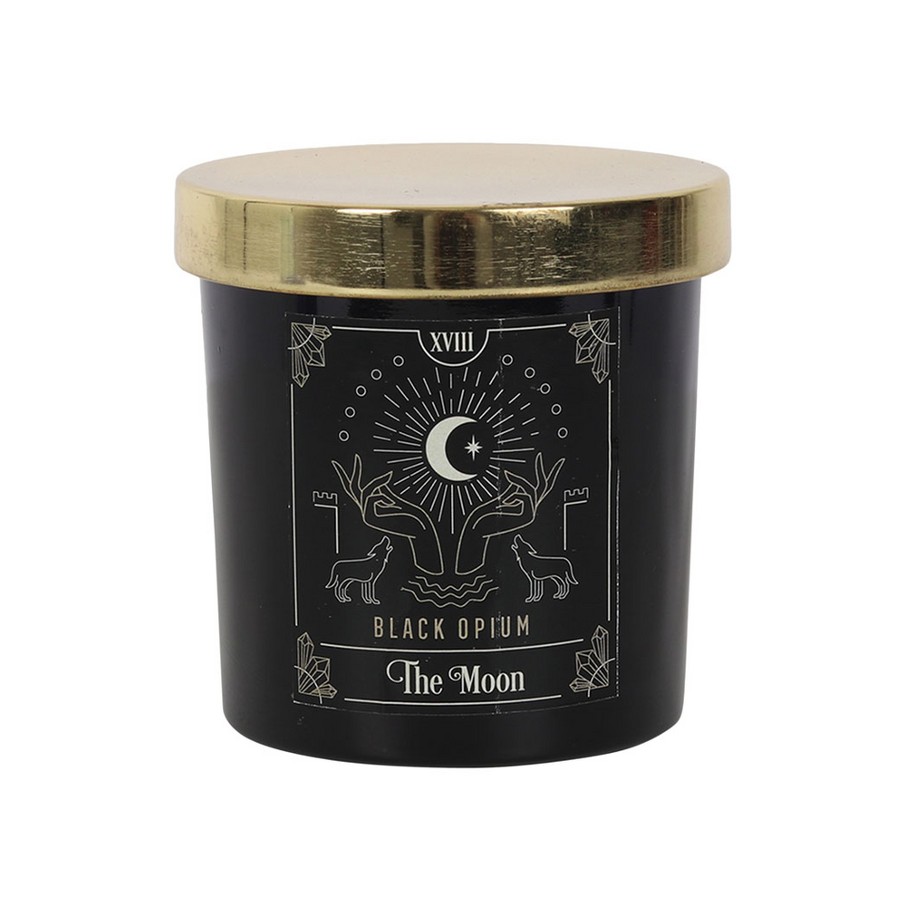 The Moon Black Opium Tarot Candle