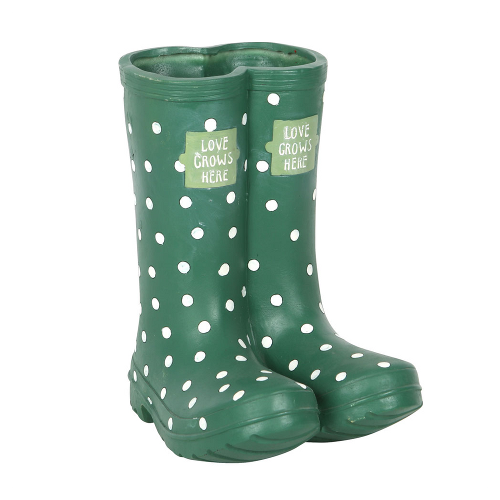 Dark Green Welly Boot Planter