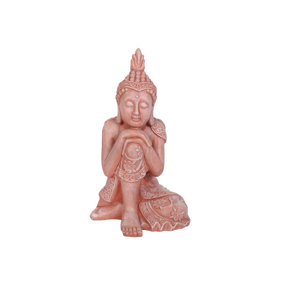 Terracotta Effect 56cm Sitting Garden Buddha