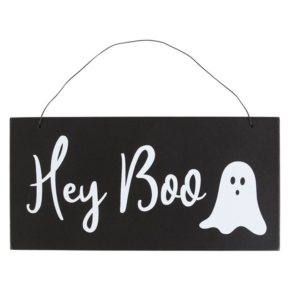 Hey Boo Hanging Sign