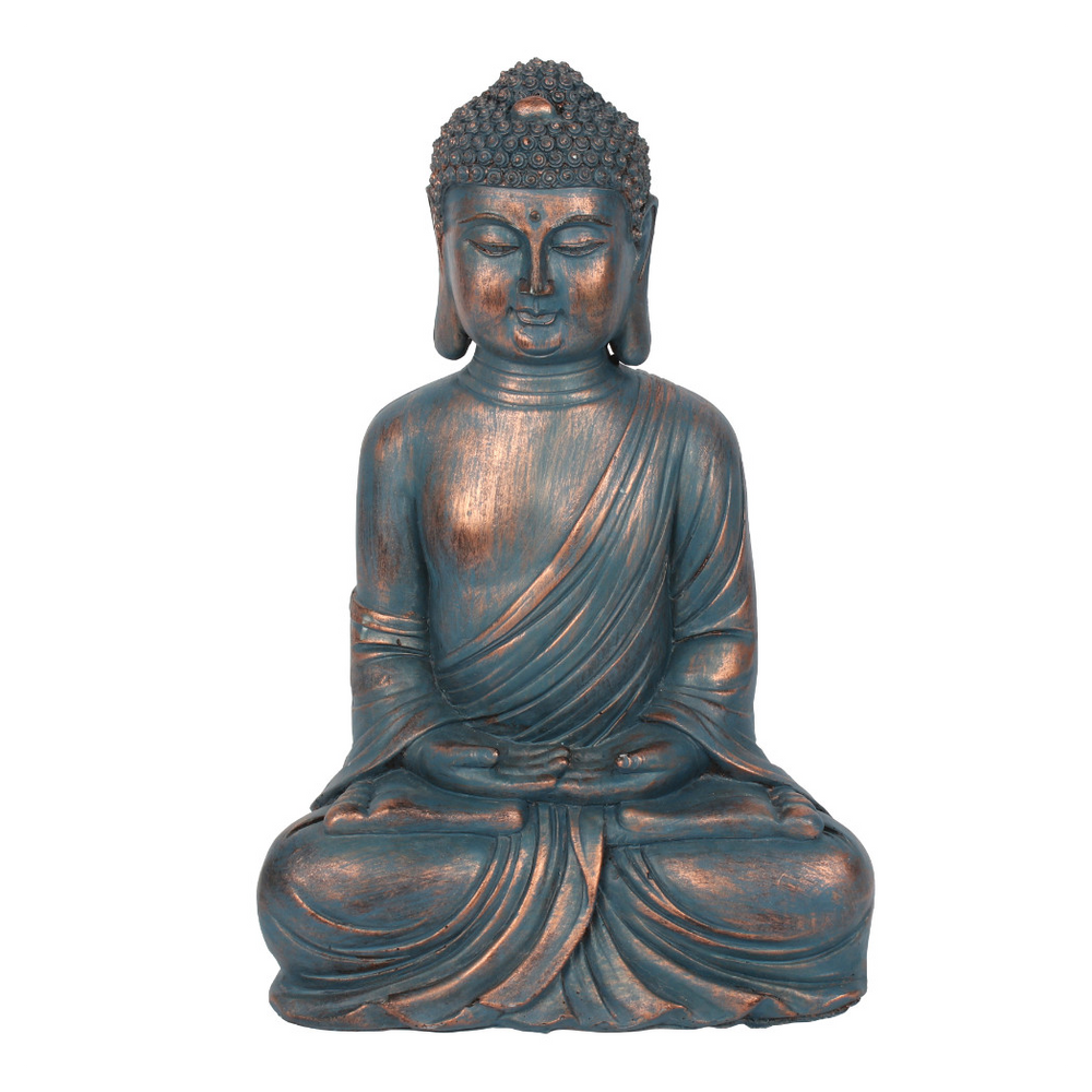 Small Blue Hands in Lap Sitting Buddha
