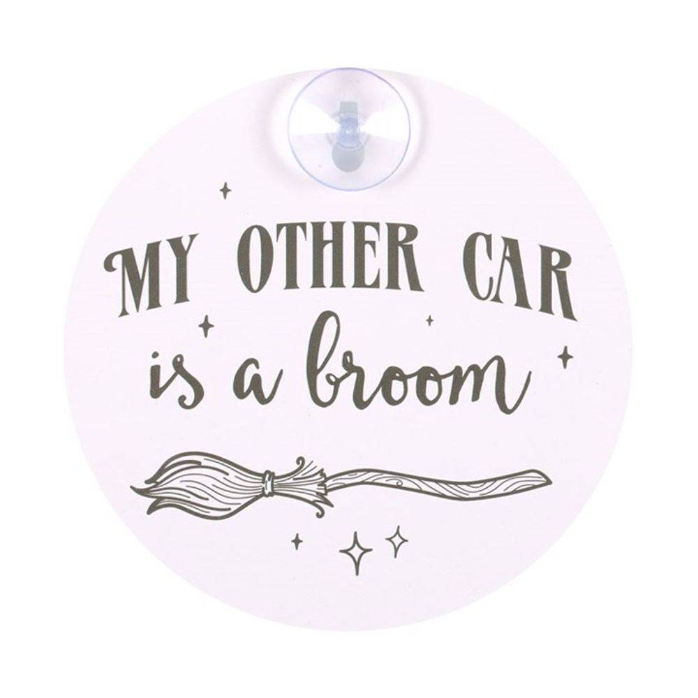 My Other Car is a Broom Window Sign