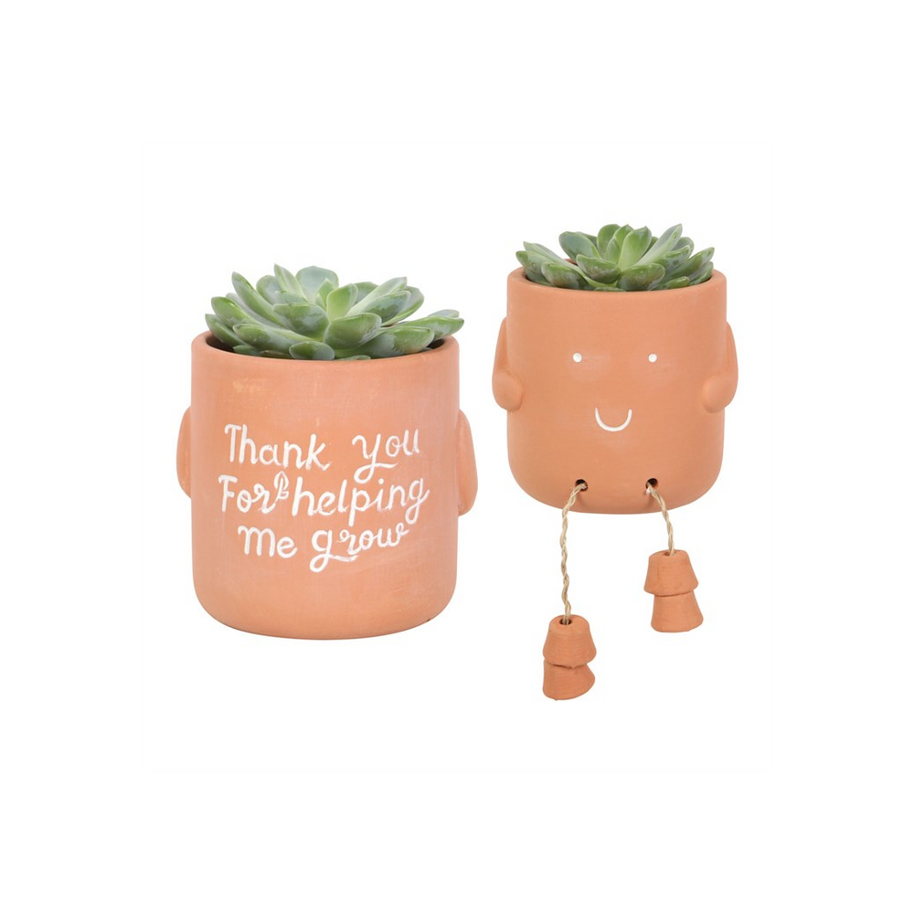 Thank You For Helping Me Grow Sitting Plant Pot Pal